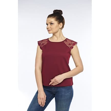 Kadın Pamuklu Modal Kolsuz Comfort Fi̇t Güpürlü Üst -2411