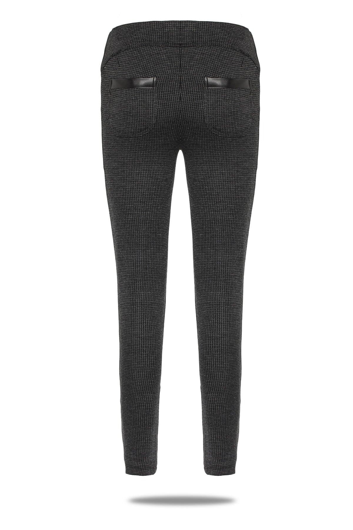 Kadin Vi̇skon Lüx Si̇yah Jean Pantolon Tayt -4626 - Görsel 6