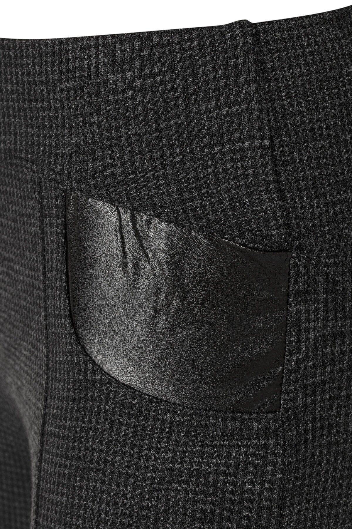 Kadin Vi̇skon Lüx Si̇yah Jean Pantolon Tayt -4626 - Görsel 7