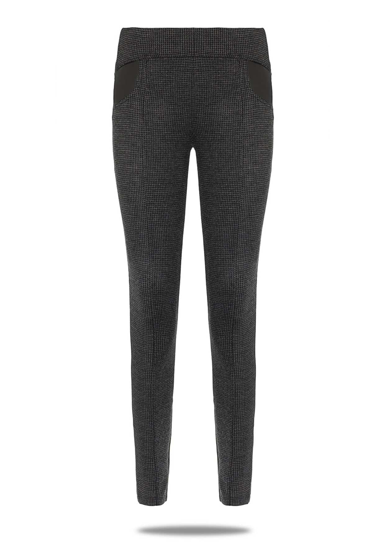 Kadin Vi̇skon Lüx Si̇yah Jean Pantolon Tayt -4626 - Görsel 5