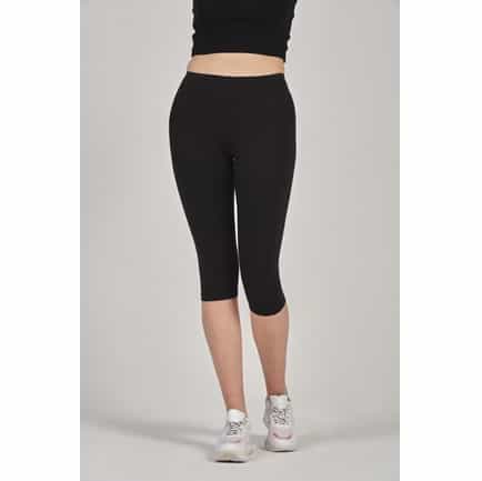 Kadın Poliamid Slim Fit Sporcu Diz Altı Likralı Tayt -4034