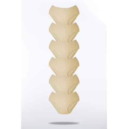 Kadın Midi Bato Pamuklu Ribana Yüksek Bel Klasik Külot 6'Lı -3000