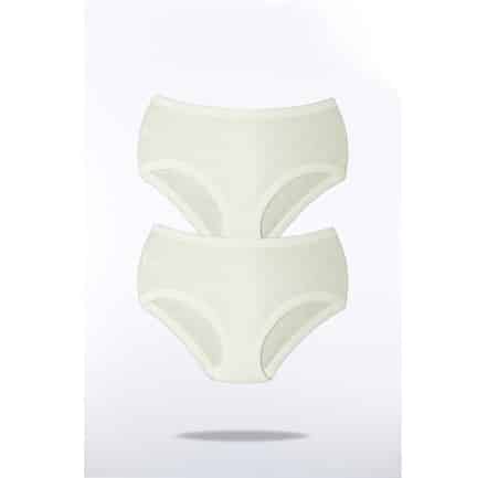 Kadın Maxi Bato Pamuklu Transfer Ri̇bana Yüksek Bel Lasti̇kli̇ Külot 2'Li -3059-(3009)