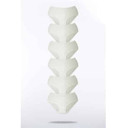 Kadın Midi Bato Pamuklu Transfer Ri̇bana Yüksek Bel Külot 6'Lı - 3058-(3001)