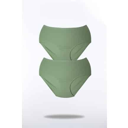 Kadın Midi Bato Pamuklu Çizgili Ribana Yüksek Bel Li̇kralı Külot 2'Li – 3045