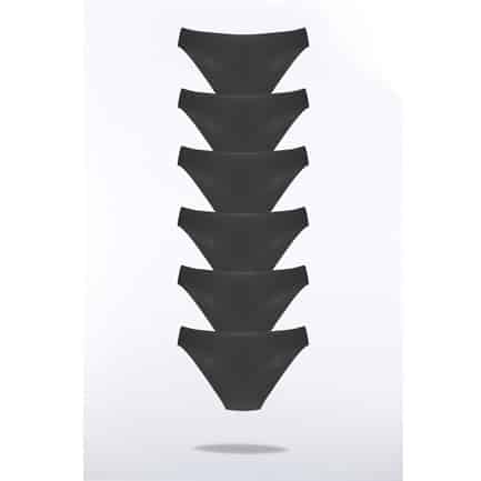 Kadın Pamuklu Bi̇ki̇ni̇ Bi̇yeli̇ Likralı Sli̇p 6'Lı -3013-(3053)