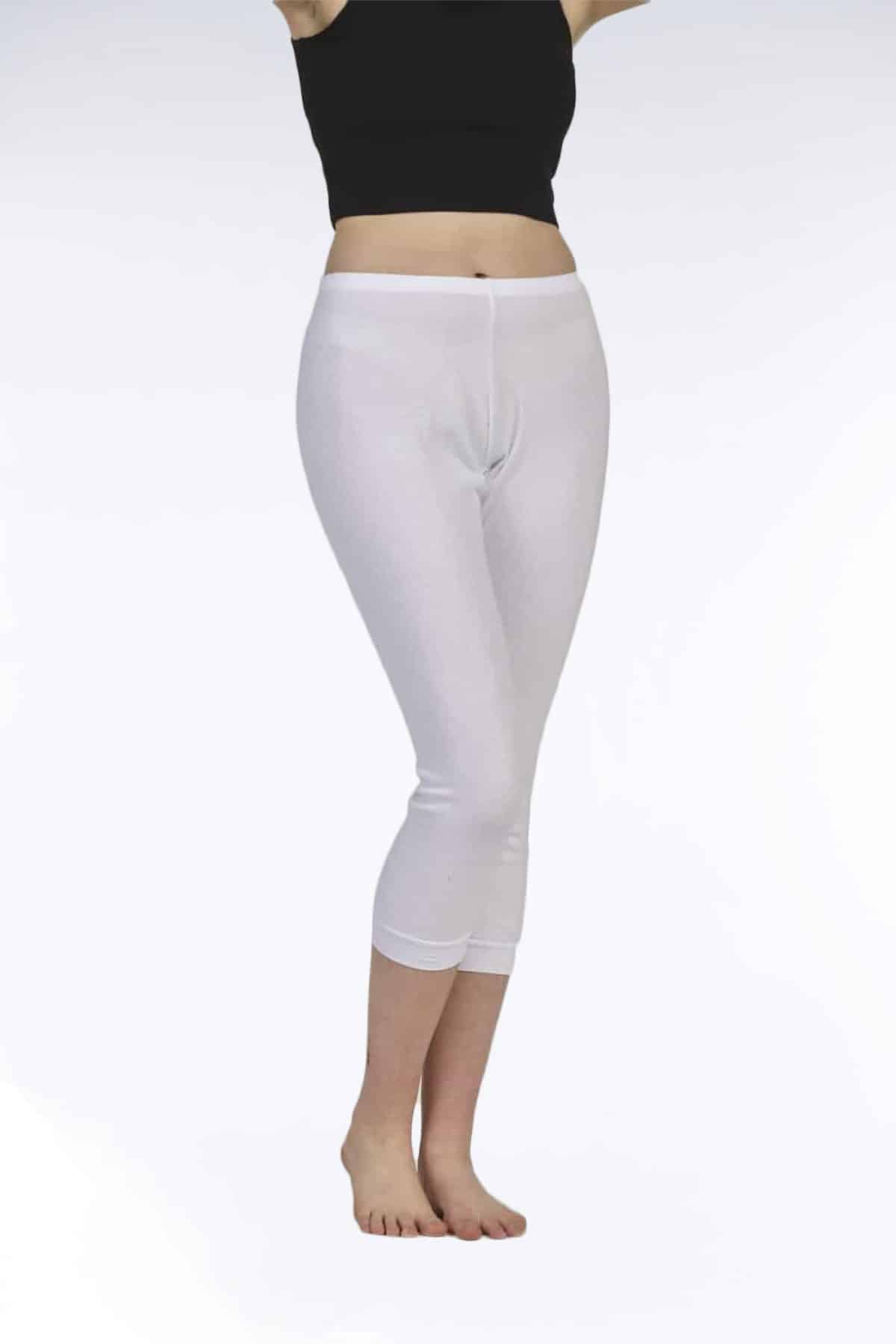 Kadın Pamuklu Ri̇bana Klasi̇k Kapri̇ Boy Paçalı Alt -3932 - Görsel 5