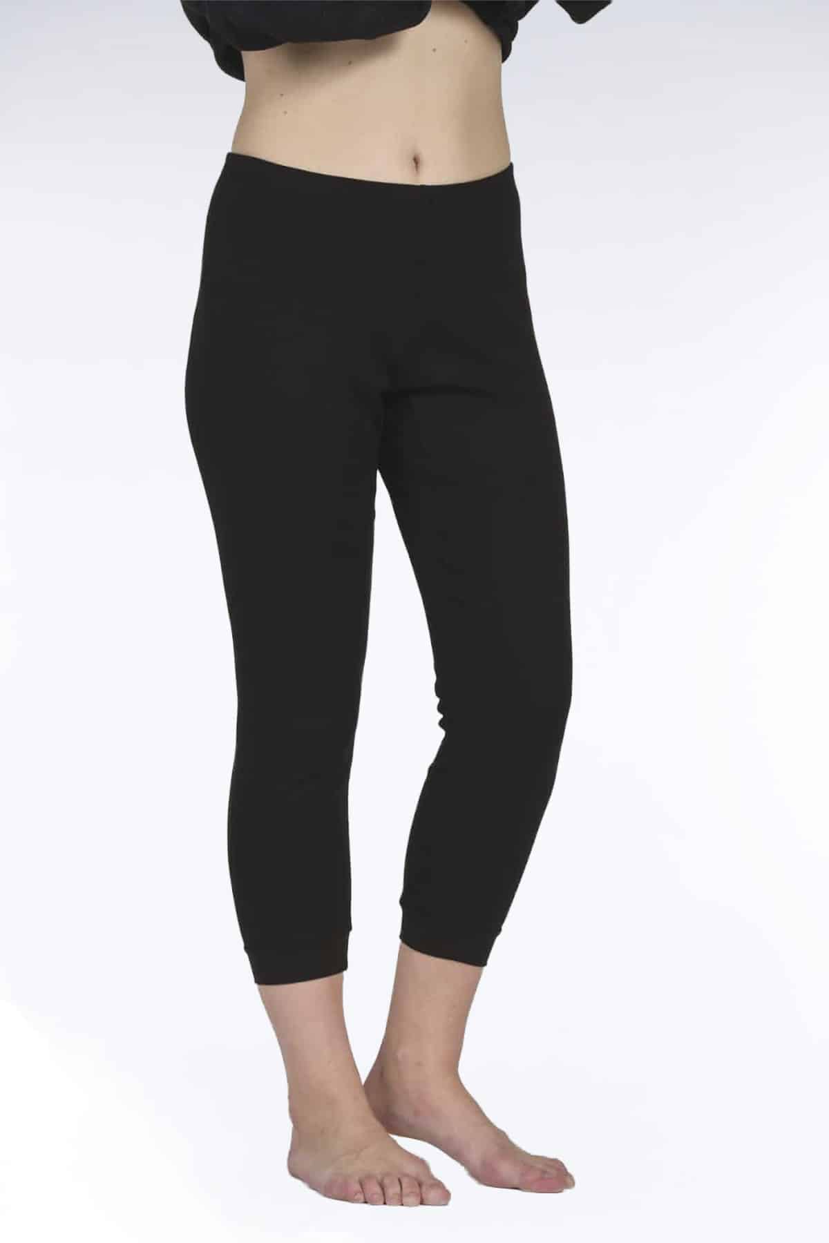 Kadın Pamuklu Ri̇bana Klasi̇k Kapri̇ Boy Paçalı Alt -3932 - Görsel 6