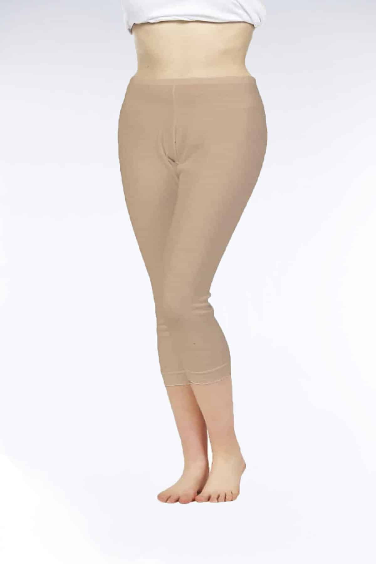 Kadın Pamuklu Ri̇bana Klasi̇k Kapri̇ Boy Paçalı Alt -3932 - Görsel 7