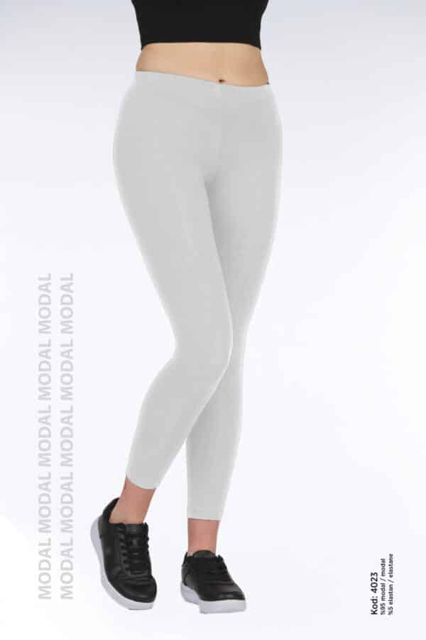 Kadın Modal Bi̇lek Boy Klasi̇k İnce Li̇kralı Tayt - 4023-4066 - Görsel 3