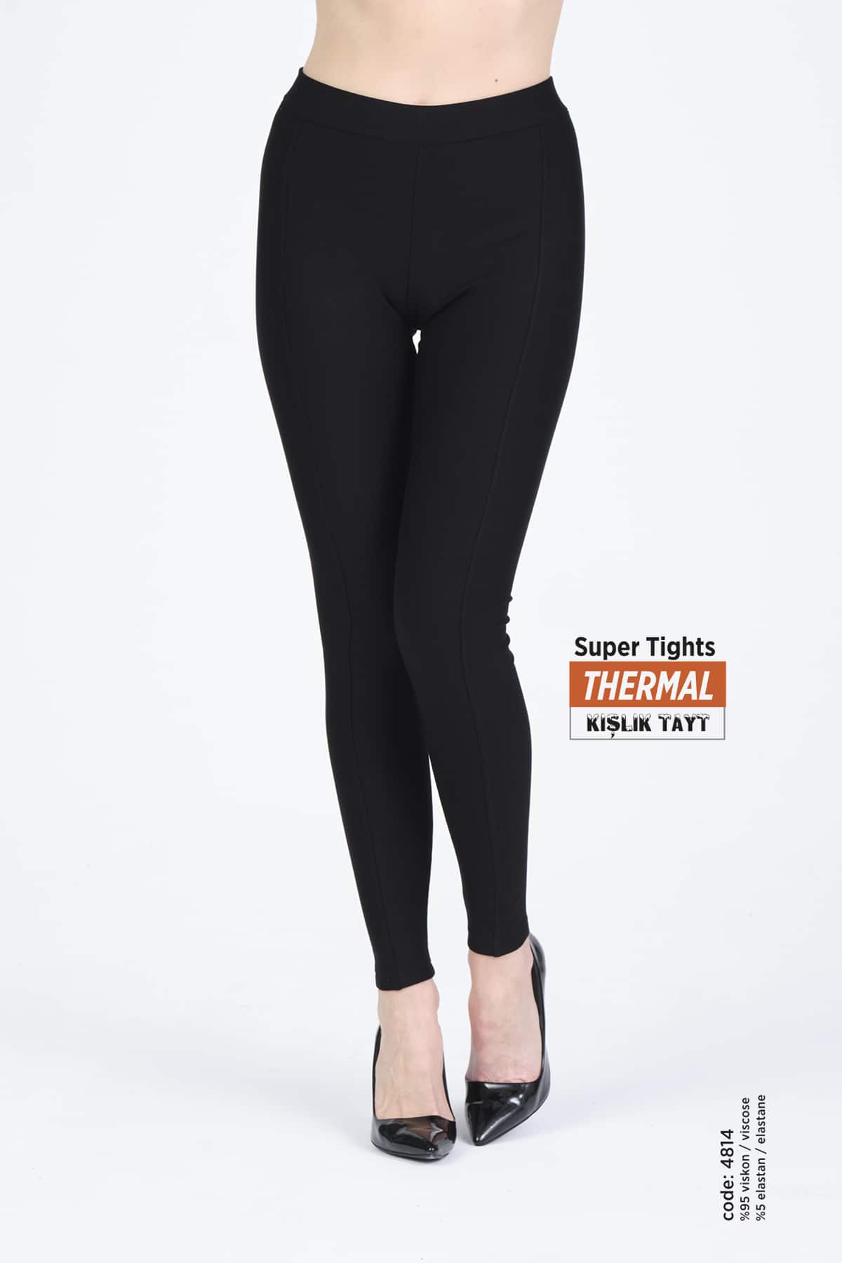 Kadın Vi̇skon Süper Kışlık Termal Tayt - 4814 - Görsel 2