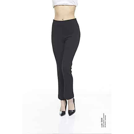 Kadin Si̇yah İspanyol Paça Düz Pantolon Tayt -5009