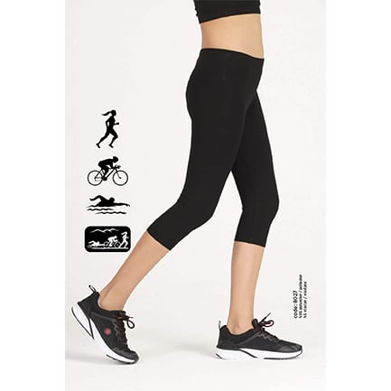 Kız Çocuk Sporcu Dız Altı Si̇yah Sli̇m Fi̇t Tayt - 8027