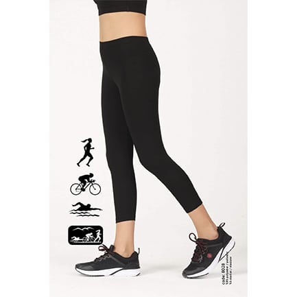 Kız Çocuk Sporcu Kapri̇ Boy Si̇yah Sli̇m Fi̇t Tayt - 8028