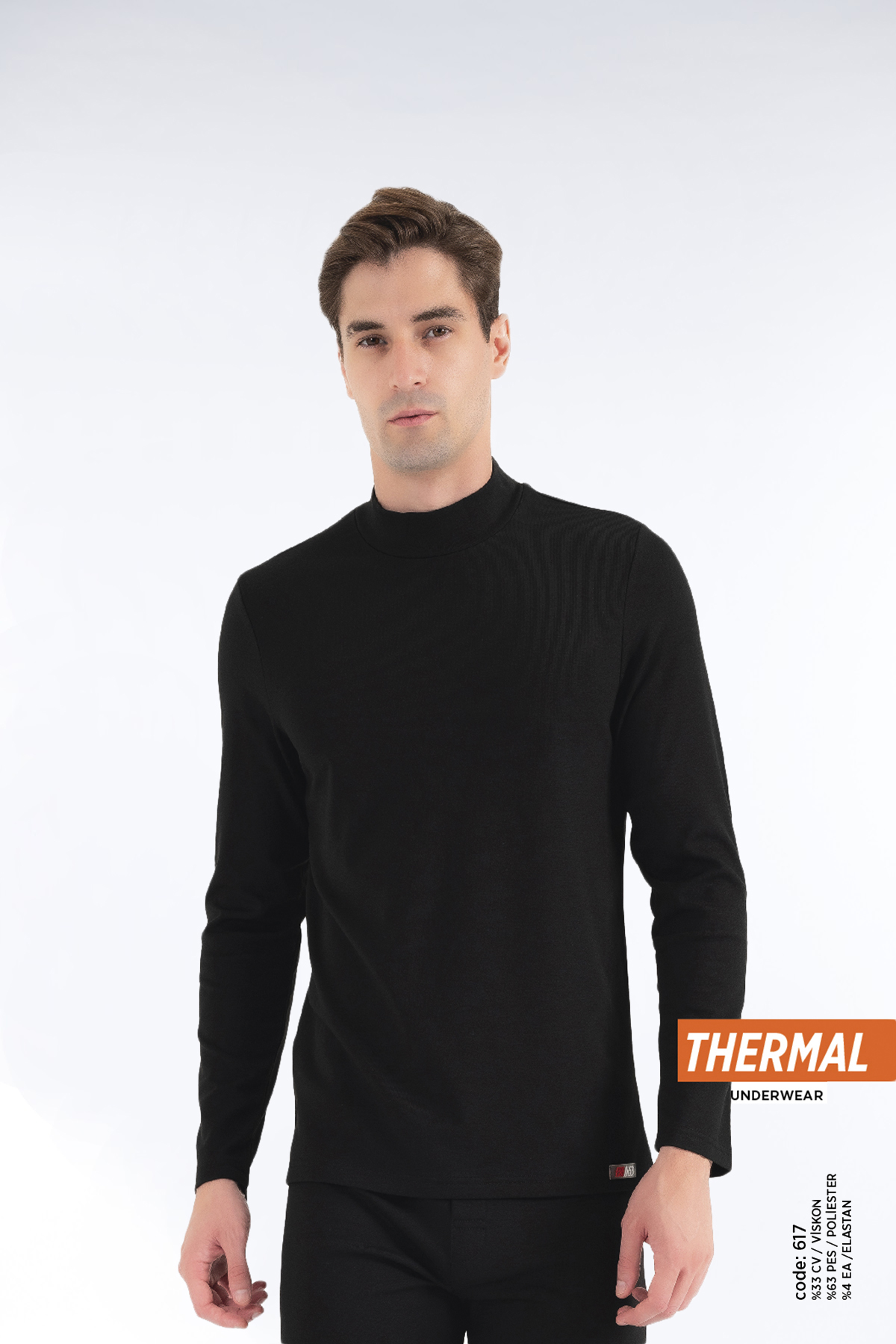 Erkek Termal İçlik Yarım Balıkçı Yaka Uzun Kollu Üst – 617 - Görsel 2